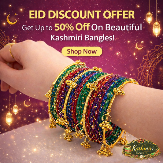 Viral Kashmiri Ghungroo Glass Bangles (12 pcs)