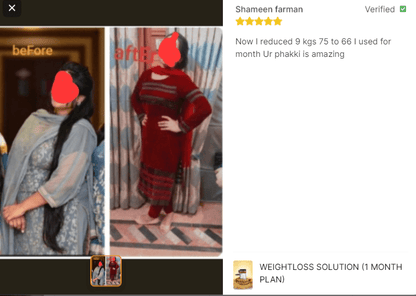 Weightloss Solution (2 Months Plan) Buy 1 Get 1 Free